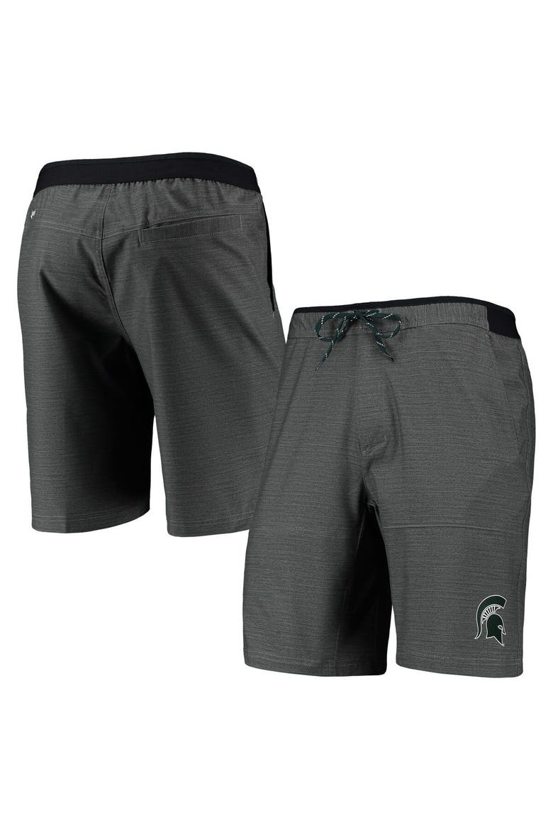 Men's Columbia Gray Michigan State Spartans Twisted Creek Omni-Shield Shorts, Main, color, Gray
