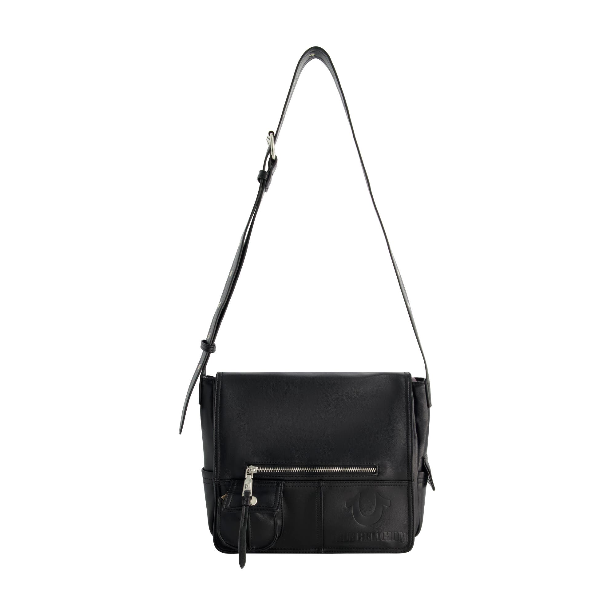 True Religion Classic Messenger Bag, Main, color, Black