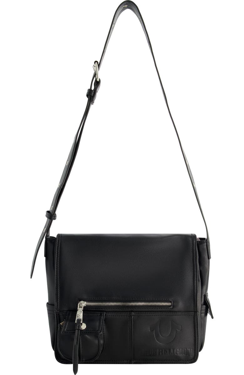 True Religion Classic Messenger Bag, Main, color, Black