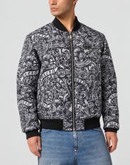 PHILIPP PLEIN Nylon Bomber All-over Tattoo Men
