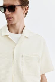 H&M Relaxed Fit Waffled Resort Shirt