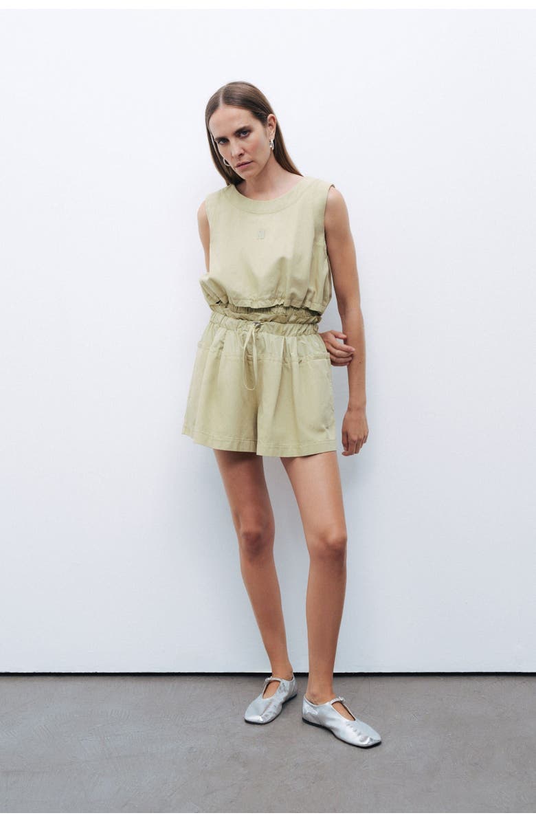 Nocturne Mini Shorts with Printed Details, Alternate, color, 