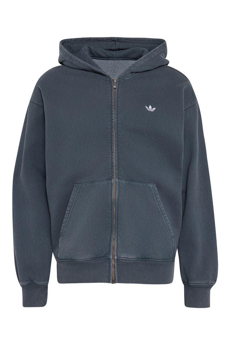 Essentials Loose Full Zip Hoodie, Alternate, color, BLACK