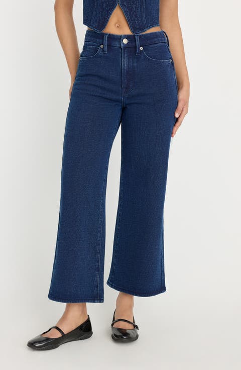 Jeanius Crop Palazzo Jeans (Indigo 377)