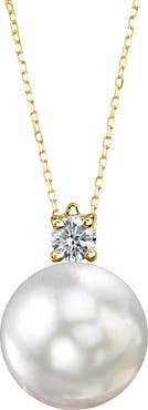 The Pearl Source White South Sea Pearl & Diamond Ellie Pendant