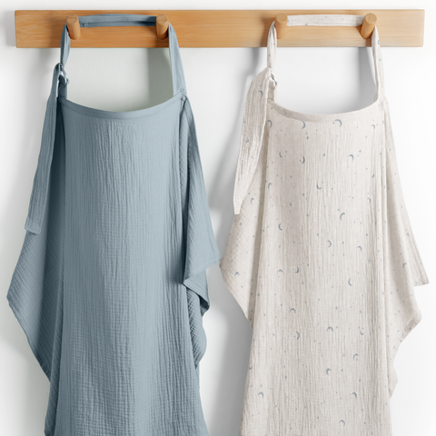 Muslin Nursing Cover, 100% Cotton - 2 Pack