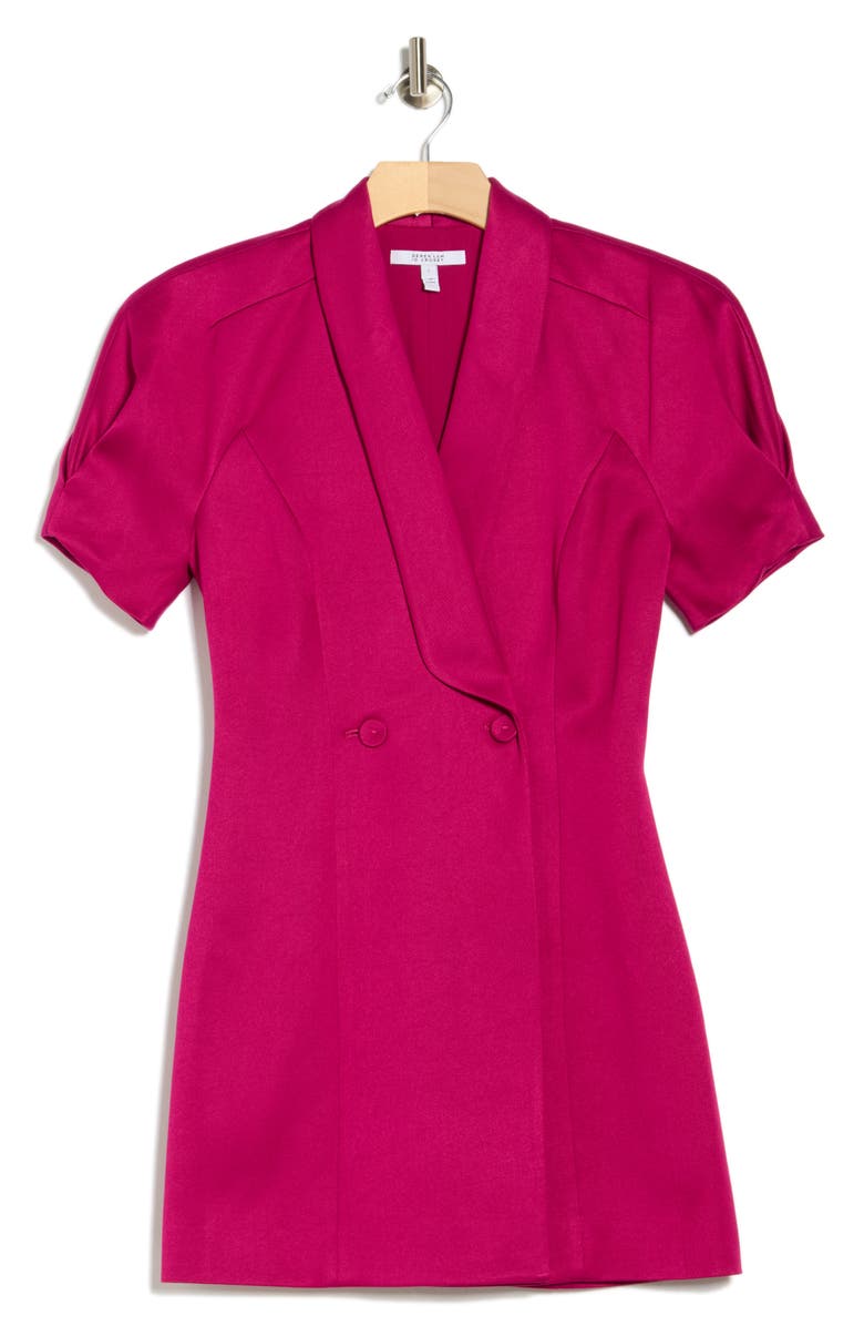 Derek Lam 10 Crosby Desiree Short Sleeve Jacket Dress, Alternate, color, Cerise