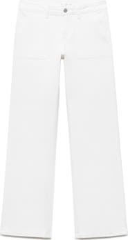 MANGO TEEN Star Embroidered Straight Leg Jeans
