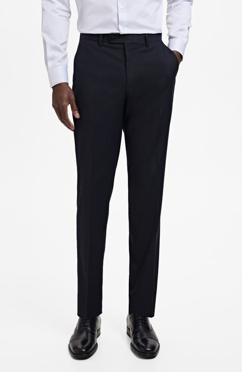 Mango Milan Slim Fit Suit Pants In Blue