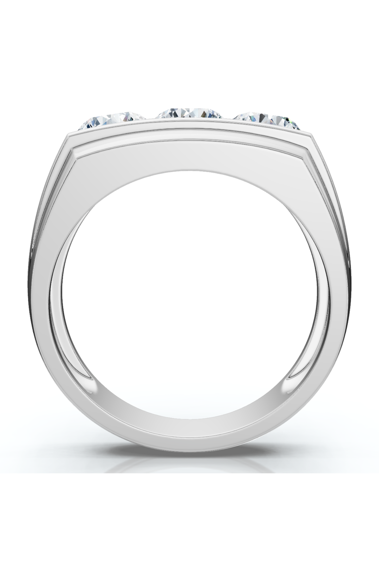 Men's 2Ct Diamond Accented Wedding Anniversary Ring 14k Gold Lab Grown FG/VS, Alternate, color, 14k White Gold