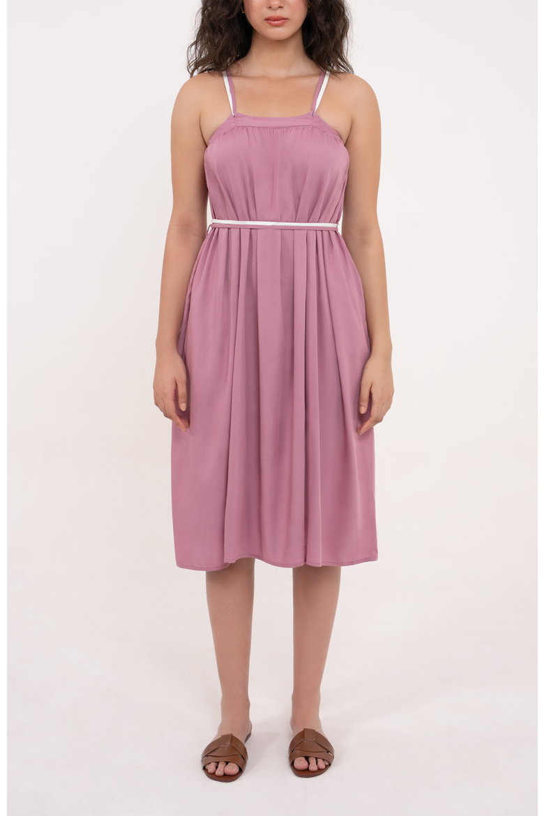 The Tie-Up Dress, Main, color, Mauve