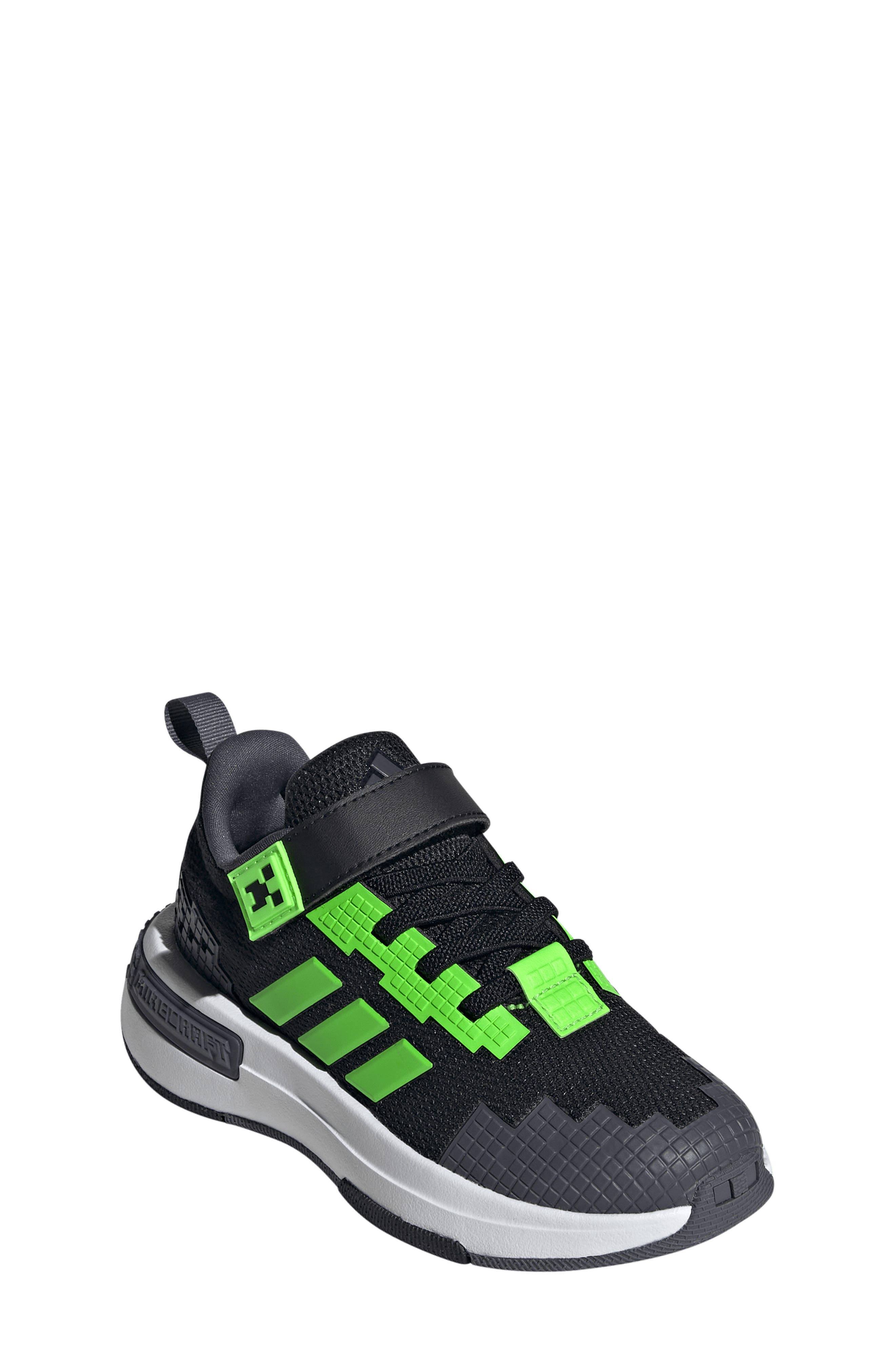 adidas Kids' Minecraft Sneaker, Main, color, Black/ White/ Aurora