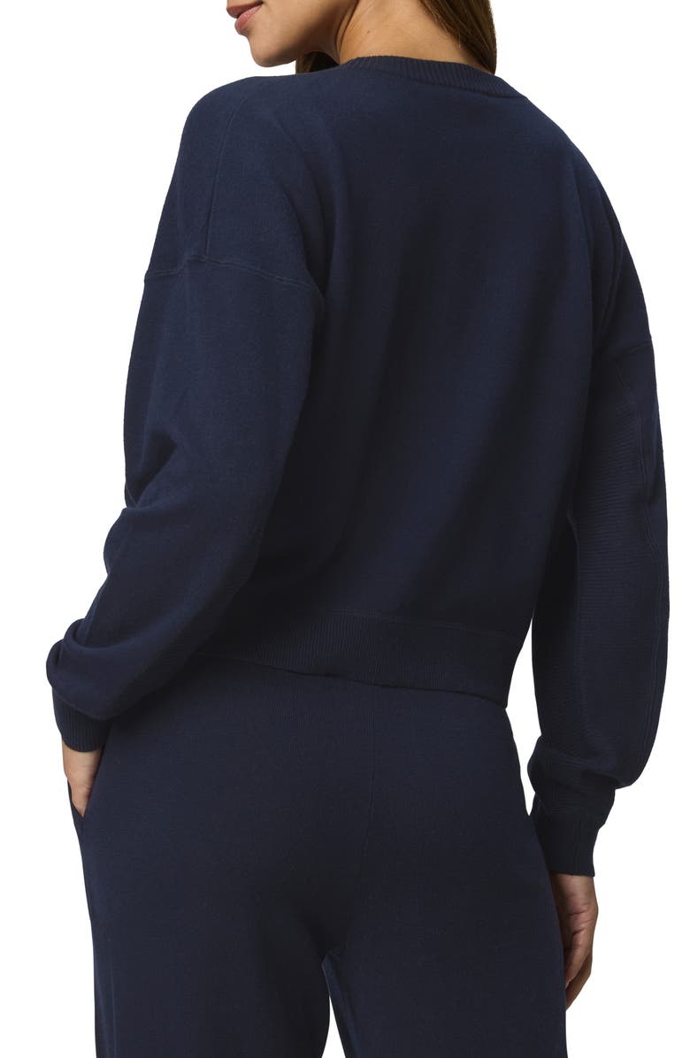 Splendid Phoebe Crewneck Cotton Blend Sweater, Alternate, color, Navy Blue