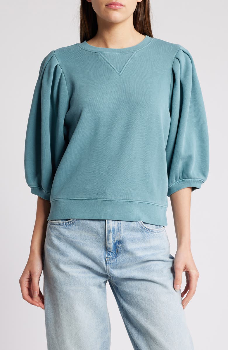 Rails Camy Puff Sleeve Cotton Sweatshirt, Main, color, 