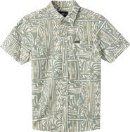 O'Neill Kids' Oasis Palm Tree Print Short Sleeve Button-Up Shirt