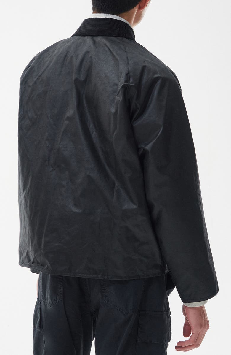 Barbour Transport Wax Jacket, Alternate, color, Black