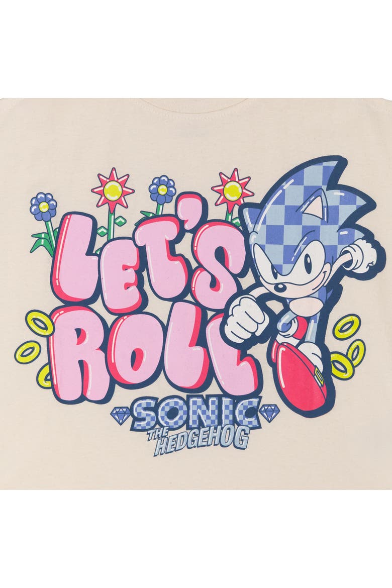 Sonic the Hedgehog 2-Piece T-Shirt and Flare Leggings Set, Alternate, color, Sonic Cream Blue