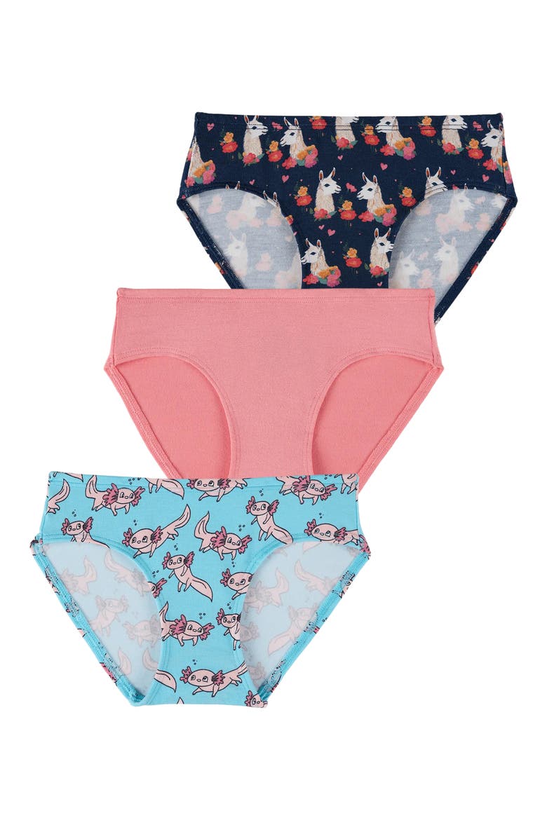 Kids' FeelFree Assorted 3-Pack Bikini Briefs, Main, color, THATS ALOTL LLAMAS