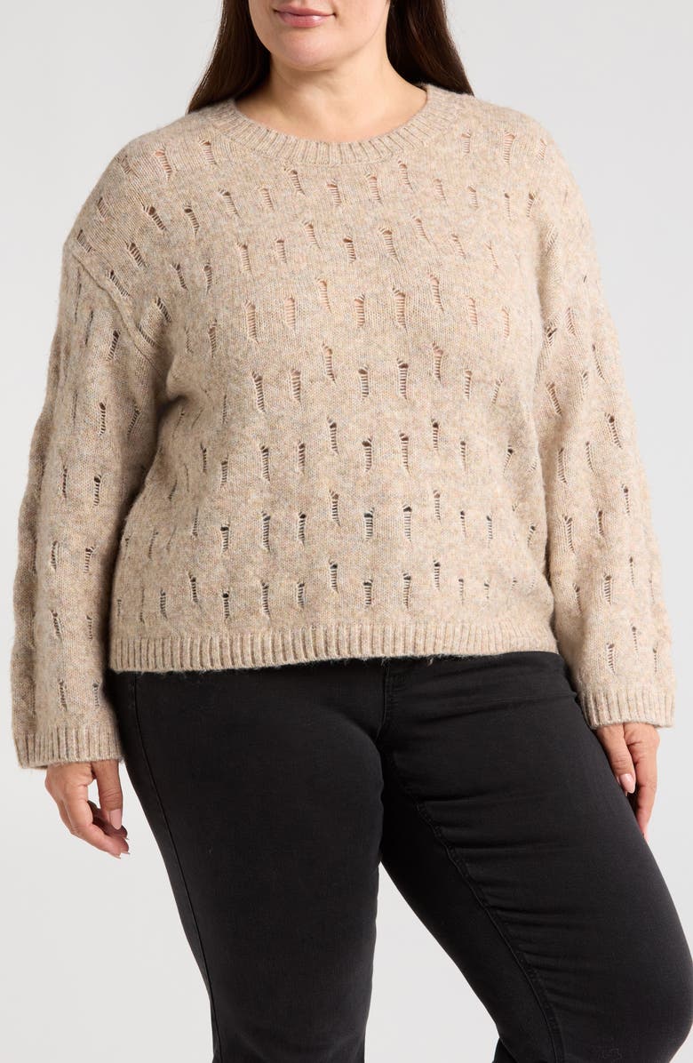 Wit & Wisdom Open Stitch Sweater, Main, color, 