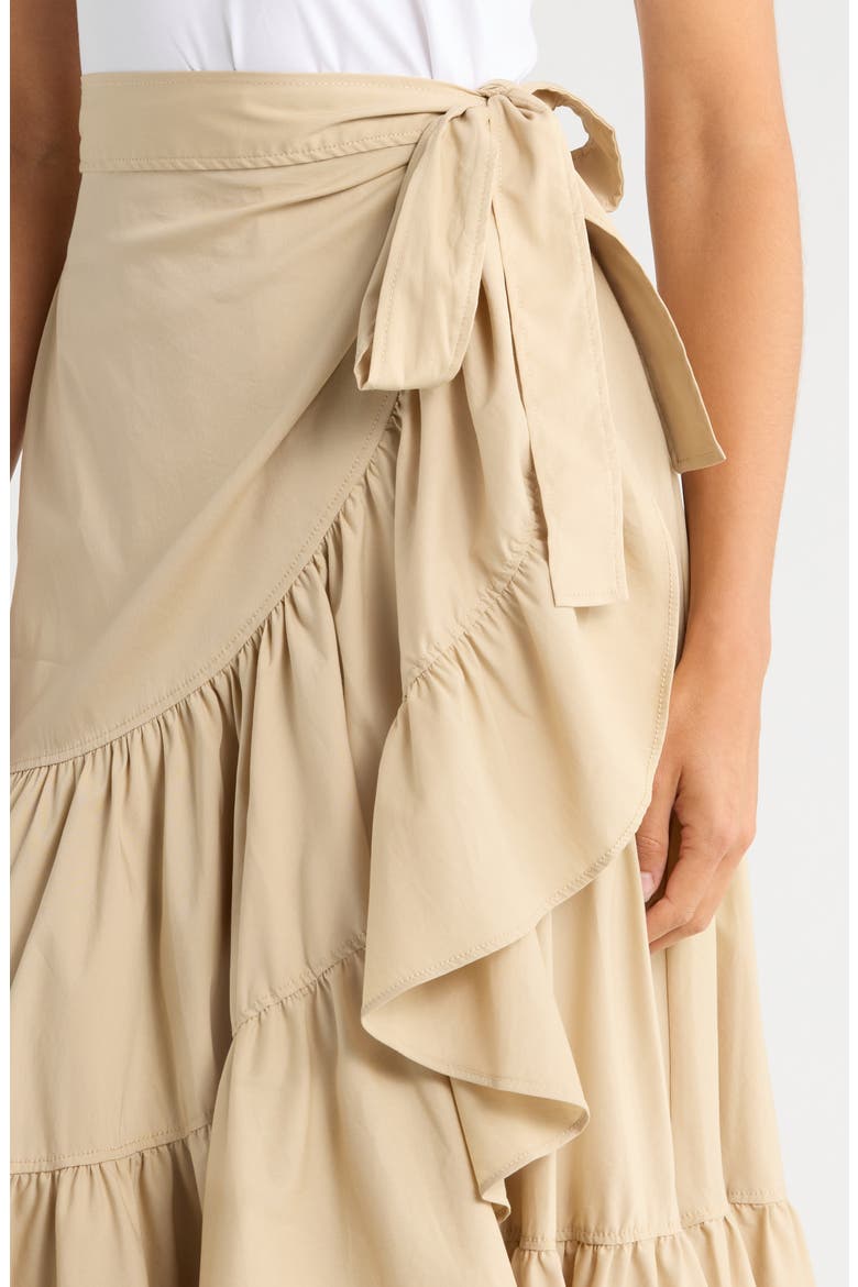 Mahlia Midi Dress, Alternate, color, WHITE/ KHAKI