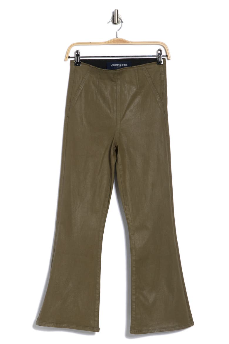 Carson Off-Duty High Waist Ankle Flare Jeans, Alternate, color, ARMY HIGH GLOSS