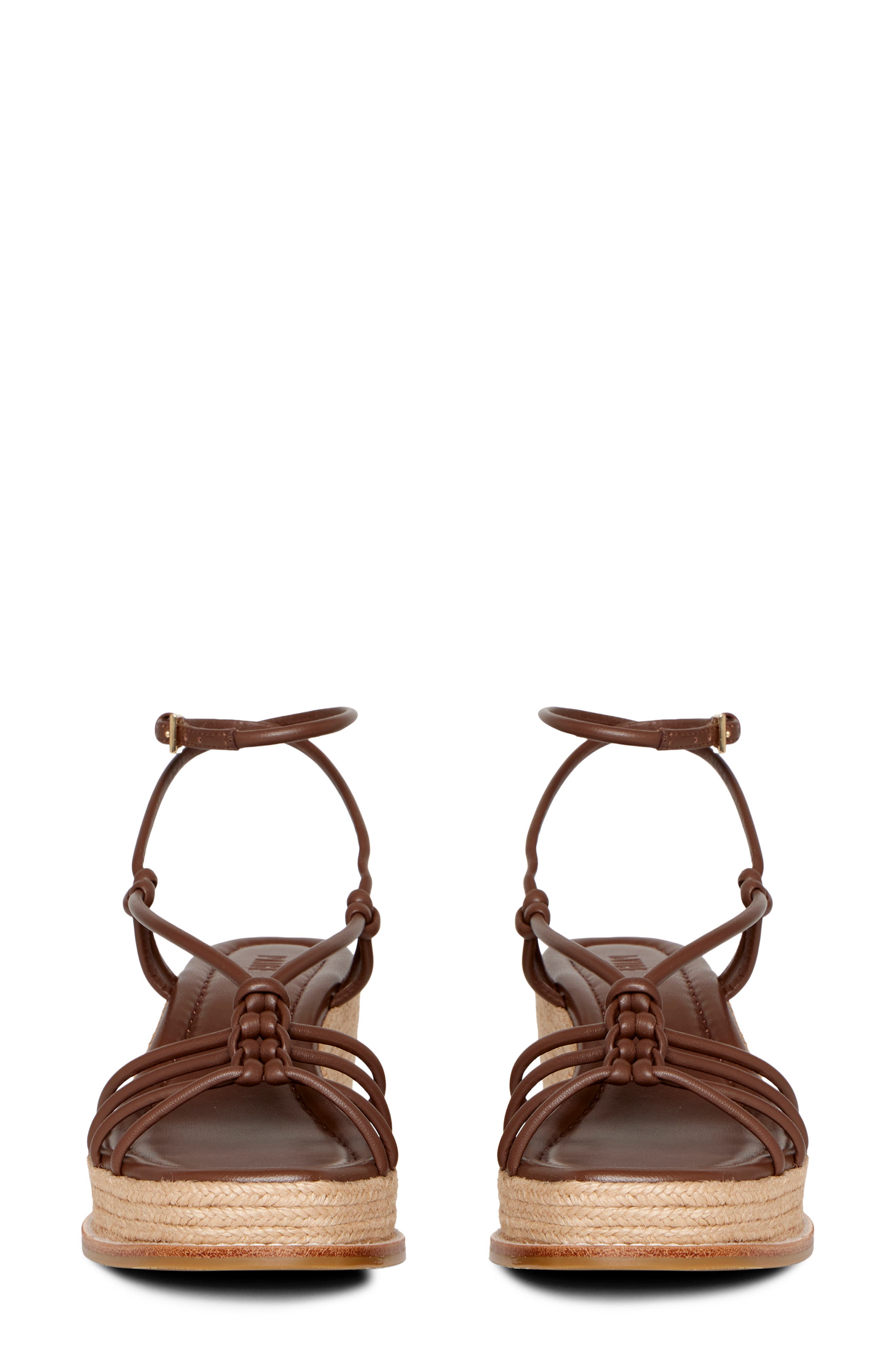 Julian Espadrille Ankle Strap Platform Wedge Sandal, Alternate, color, MAHOGANY