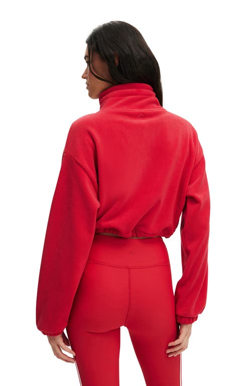 Cotton On Body Active Explorer Polar Fleece Half Zip Jumper In Red