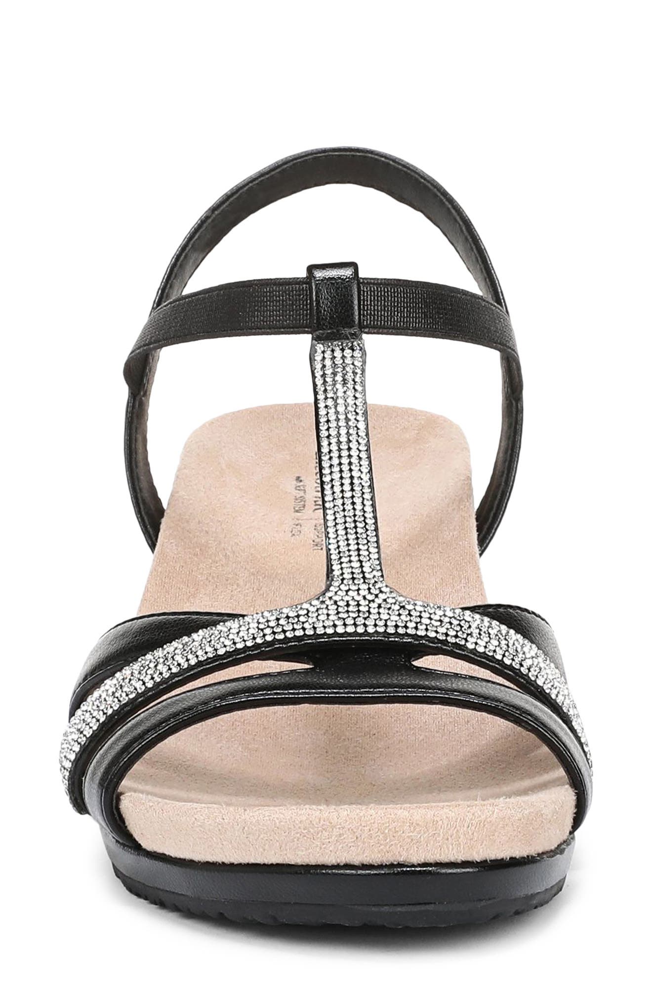 LifeStride Mimosa Slingback Platform Wedge Sandal, Alternate, color, Black