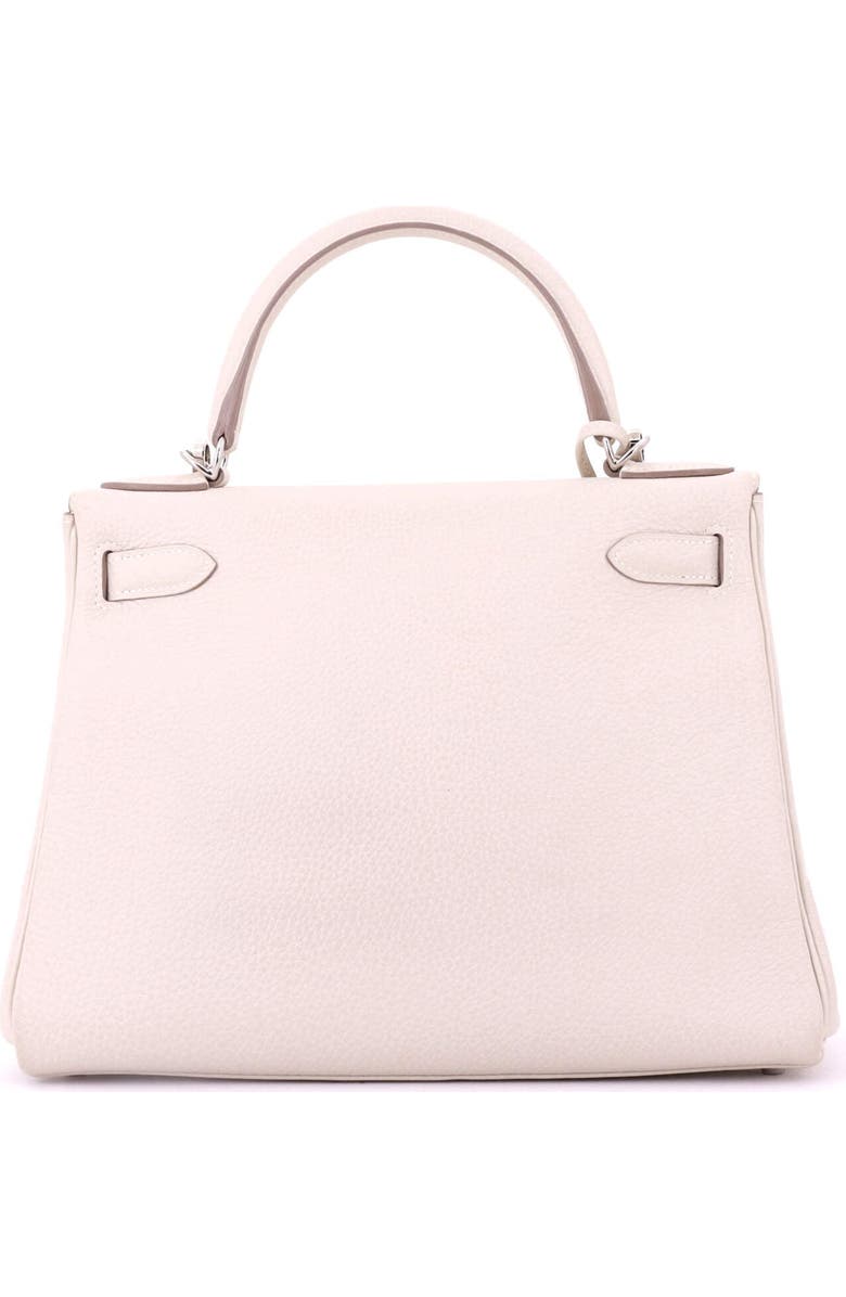 Pre-Owned Hermes Kelly Handbag Light Togo with Palladium Hardware 28, Alternate, color, Craie