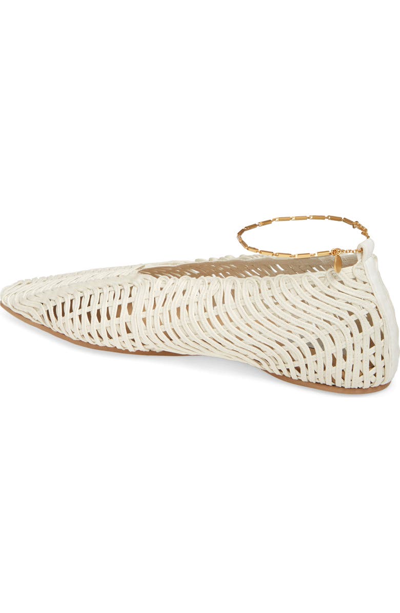 Stella McCartney Wicker Ballet Flat with Ankle Bracelet, Alternate, color,