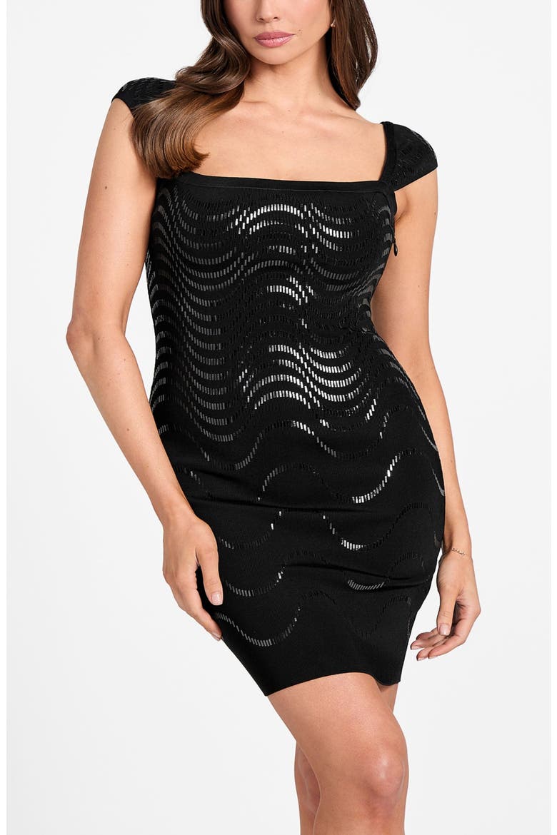 Larissa Beaded Minidress, Alternate, color, BLACK-BLACK