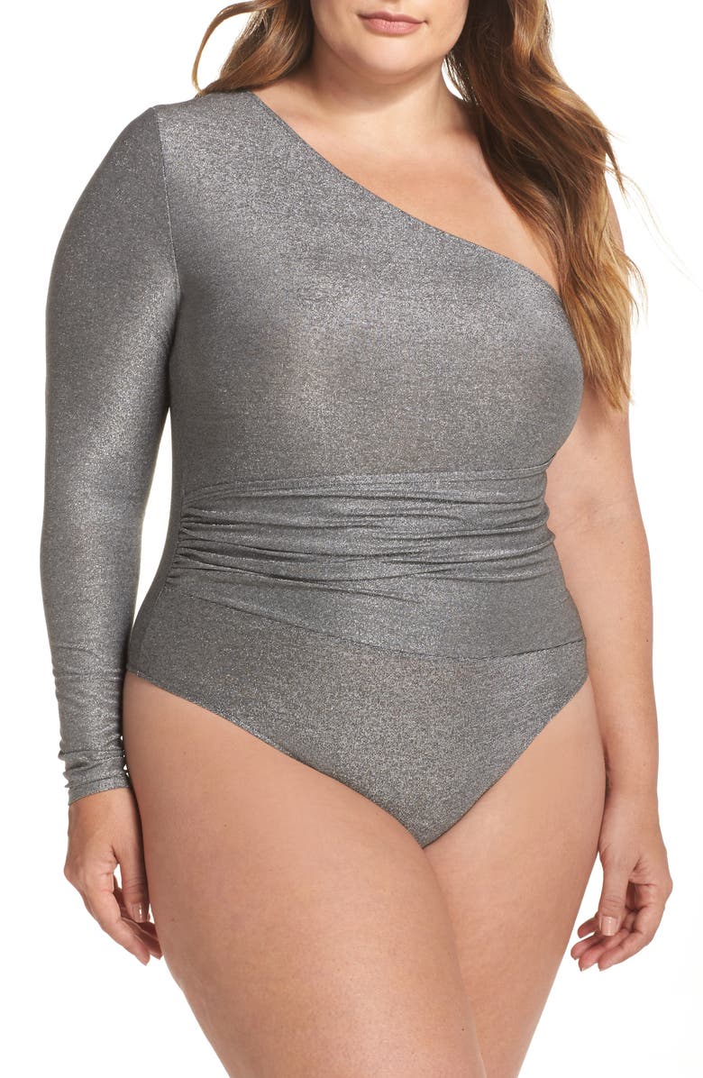 Only Hearts One-Shoulder Thong Bodysuit, Main, color, 