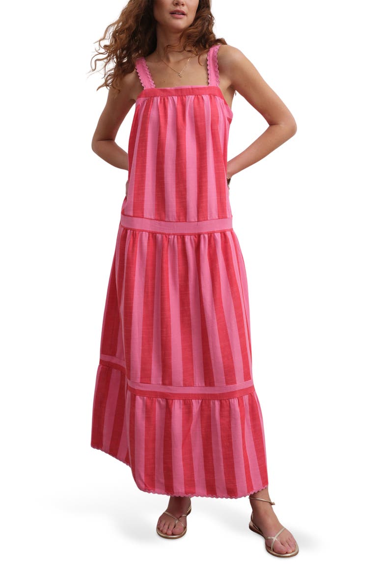 Stripe Maxi Dress, Main, color, PINK