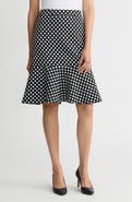 KASPER Flounce Hem Skirt