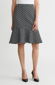 KASPER Flounce Hem Skirt