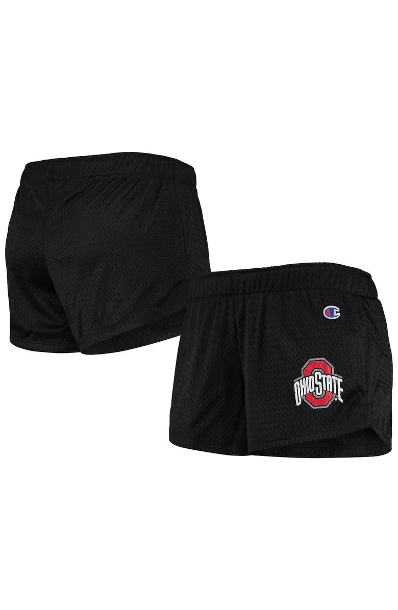 Champion Women's Champion Black Ohio State Buckeyes Mesh Shorts, Main, color, Black