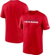 Nike Men's Nike Red Houston Texans Primetime Legend Wordmark Performance T-Shirt