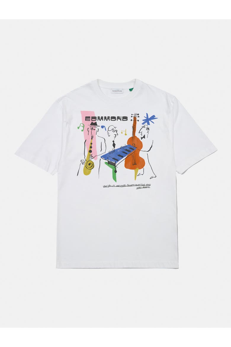 Cassette Print T-Shirt, Alternate, color, Plain White