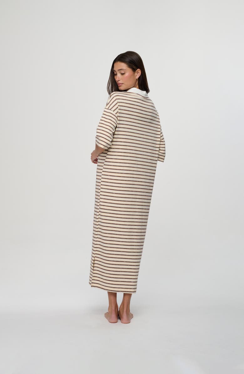 By Tess Collection Reyna Dress, Alternate, color, Cream / Brown
