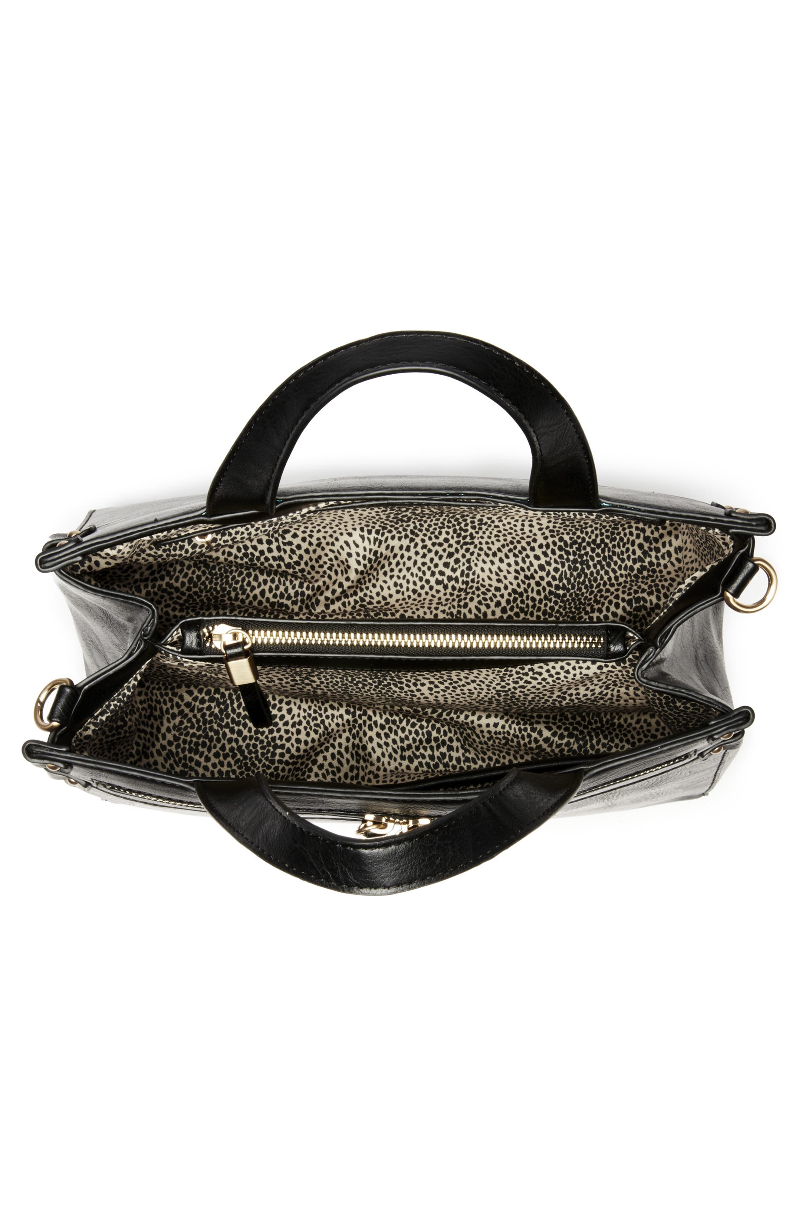 Sole Society Zypa Faux Leather Satchel, Alternate, color, 