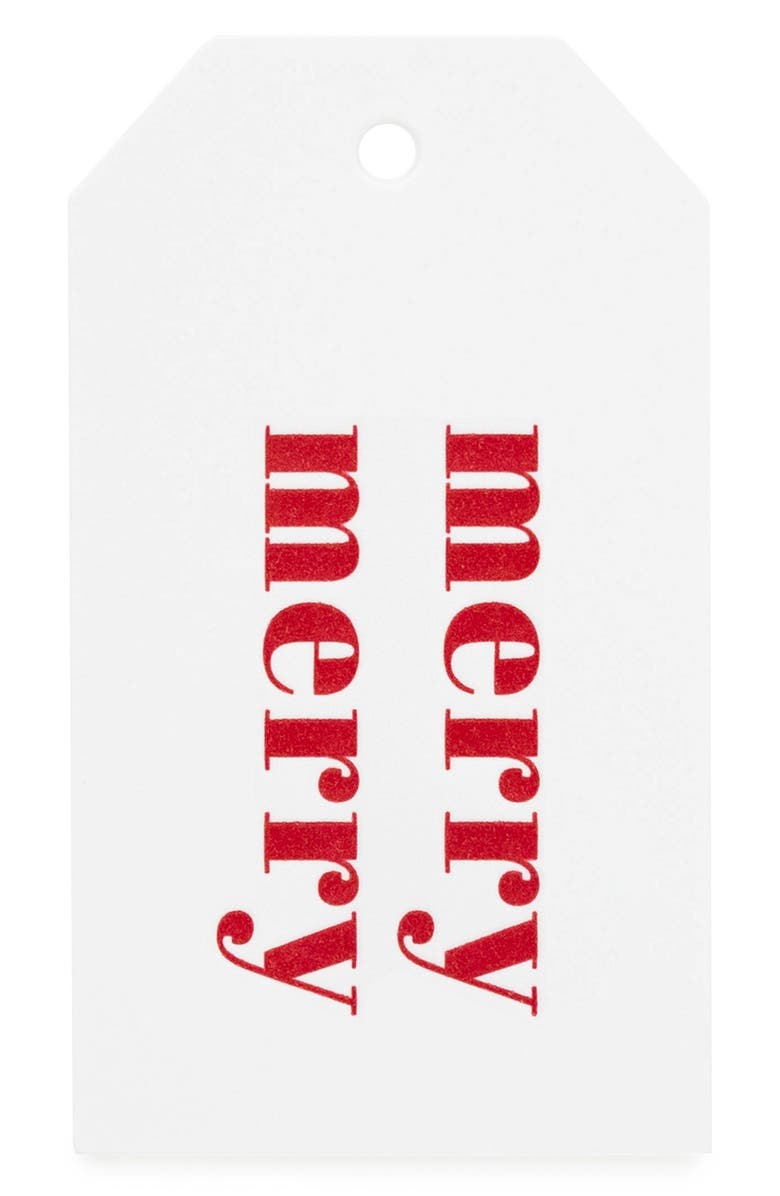 Sugar Paper Set of 10 Gift Tags, Main, color, Merry Merry