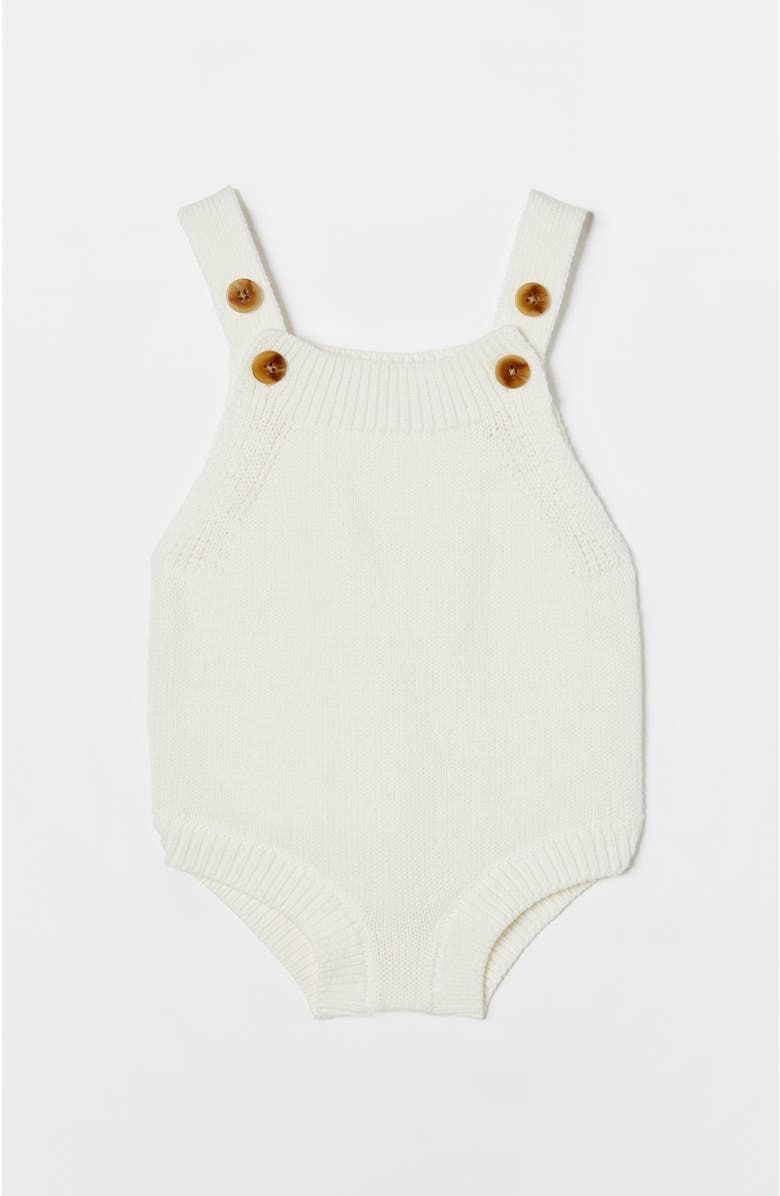 Cotton On Kids Organic Knit Bubbysuit, Alternate, color, Milk