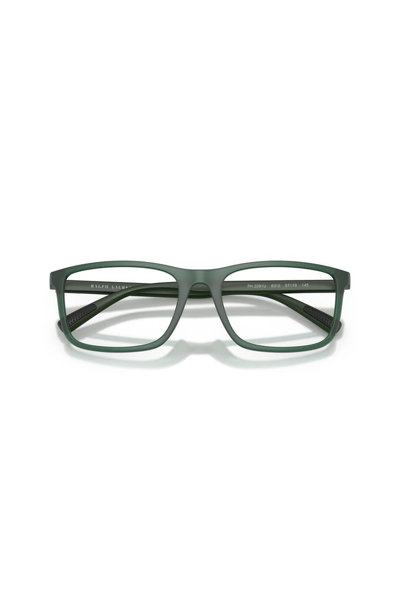 Polo Ralph Lauren 57mm Rectangle optical glasses, Alternate, color, Green