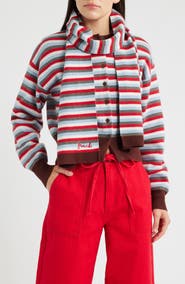 FRNCH Shibuya Striped Cardigan