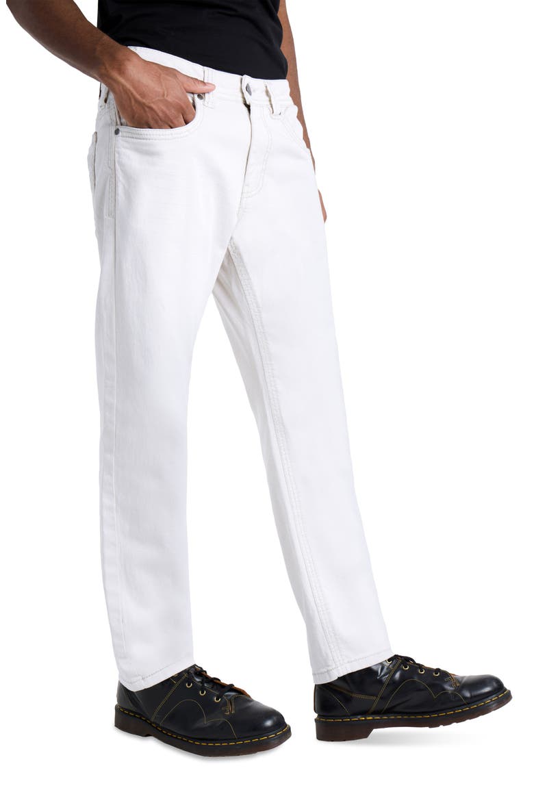 Saddle Stitch Slim Fit Jeans, Alternate, color, WHITE
