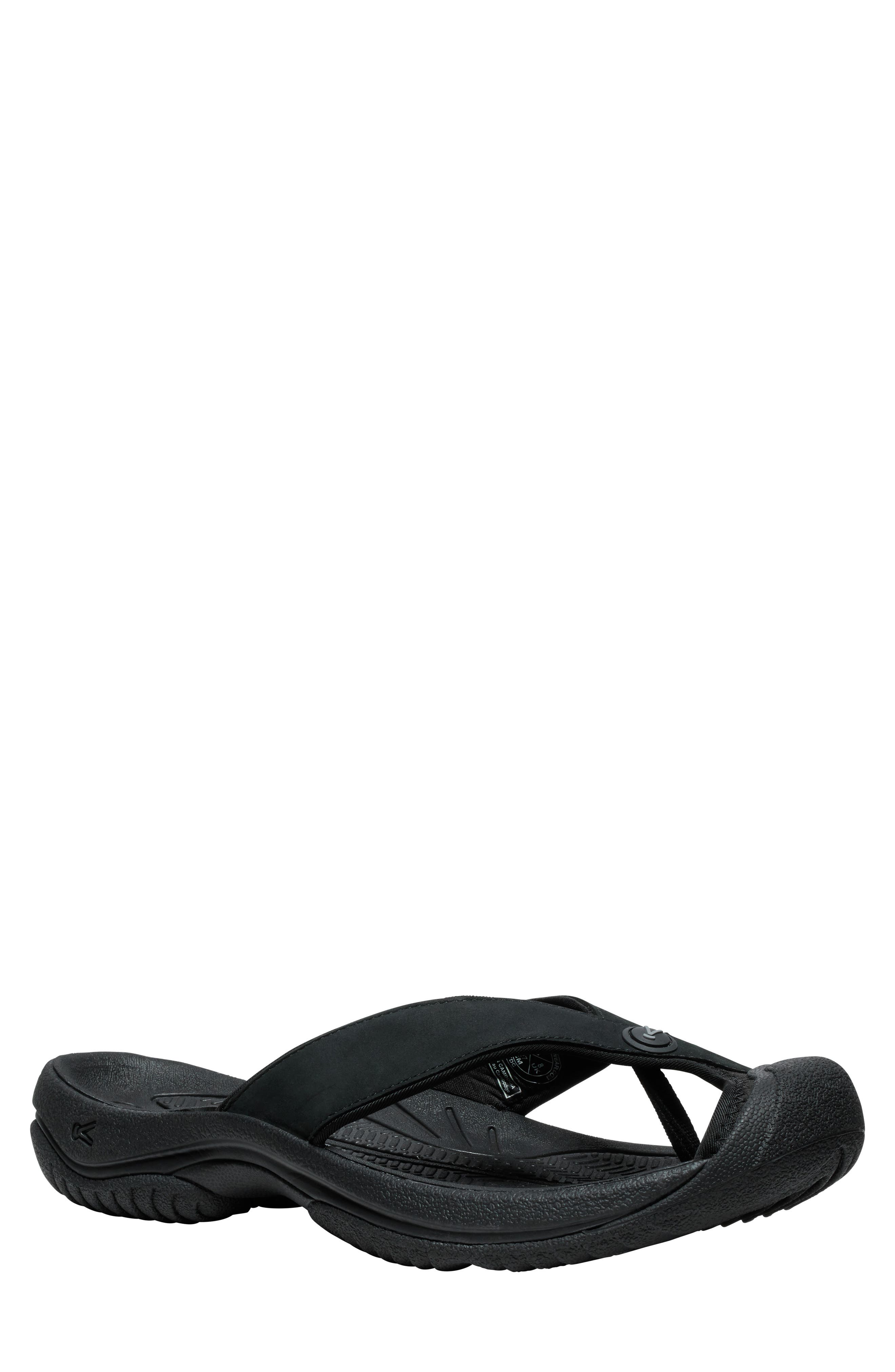 KEEN Waimea Flip Flop, Main, color, Black/ Black