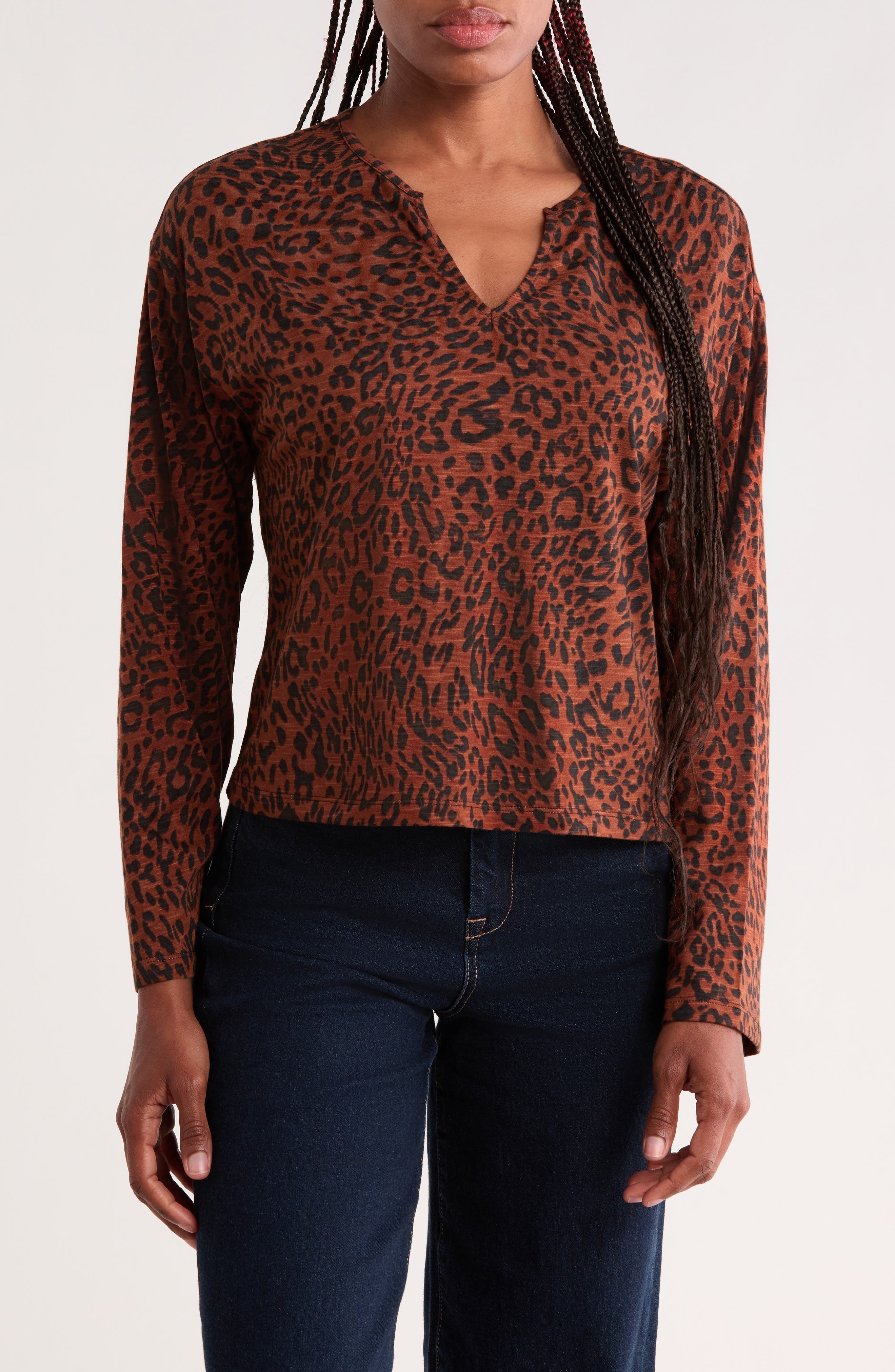 Relaxed Notch Neck T-Shirt