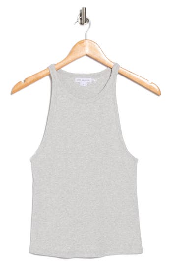 Good American Heritage Stretch Cotton Ribbed Tank In Gray