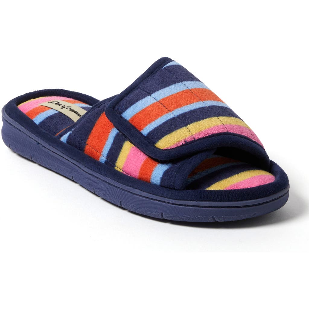 Shop Dearfoams Mickey Terry Adjustable Shower Slide Slipper In Multi