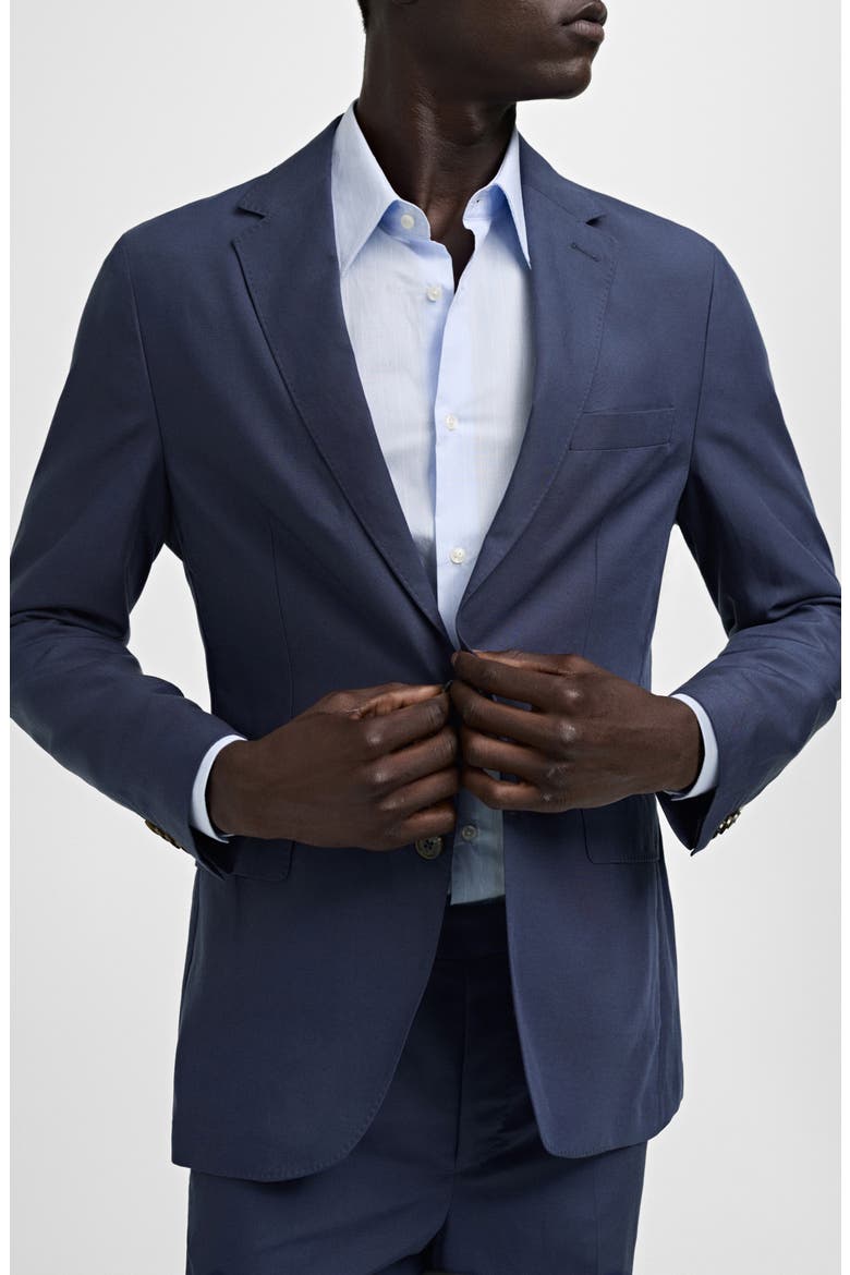 Slim Fit Blue Lyocell & Linen Sport Coat, Alternate, color, BLUE